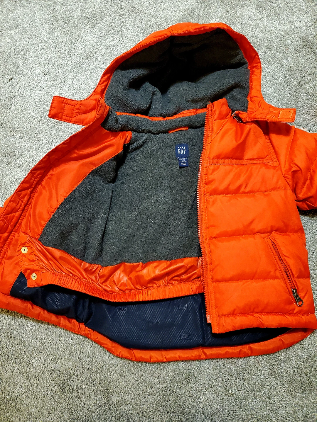 BABY GAP Down Filled Puffer Coat - Sz 12-18 Months "Fire Red" - photo 2