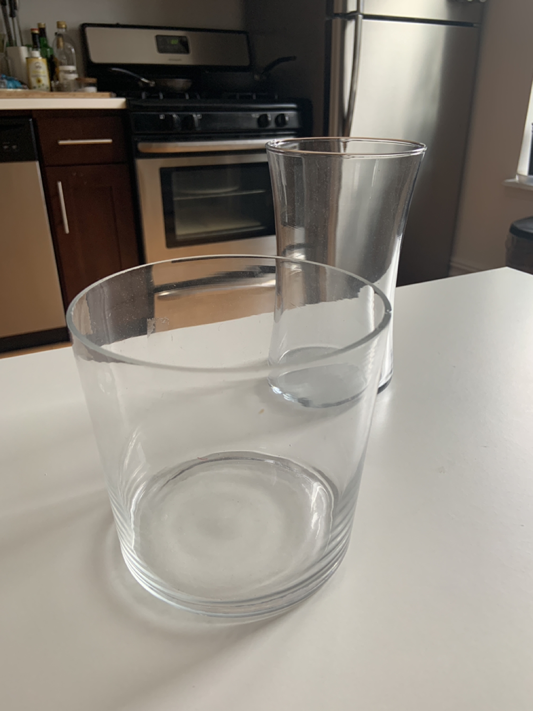 Set of 2 Glass vases