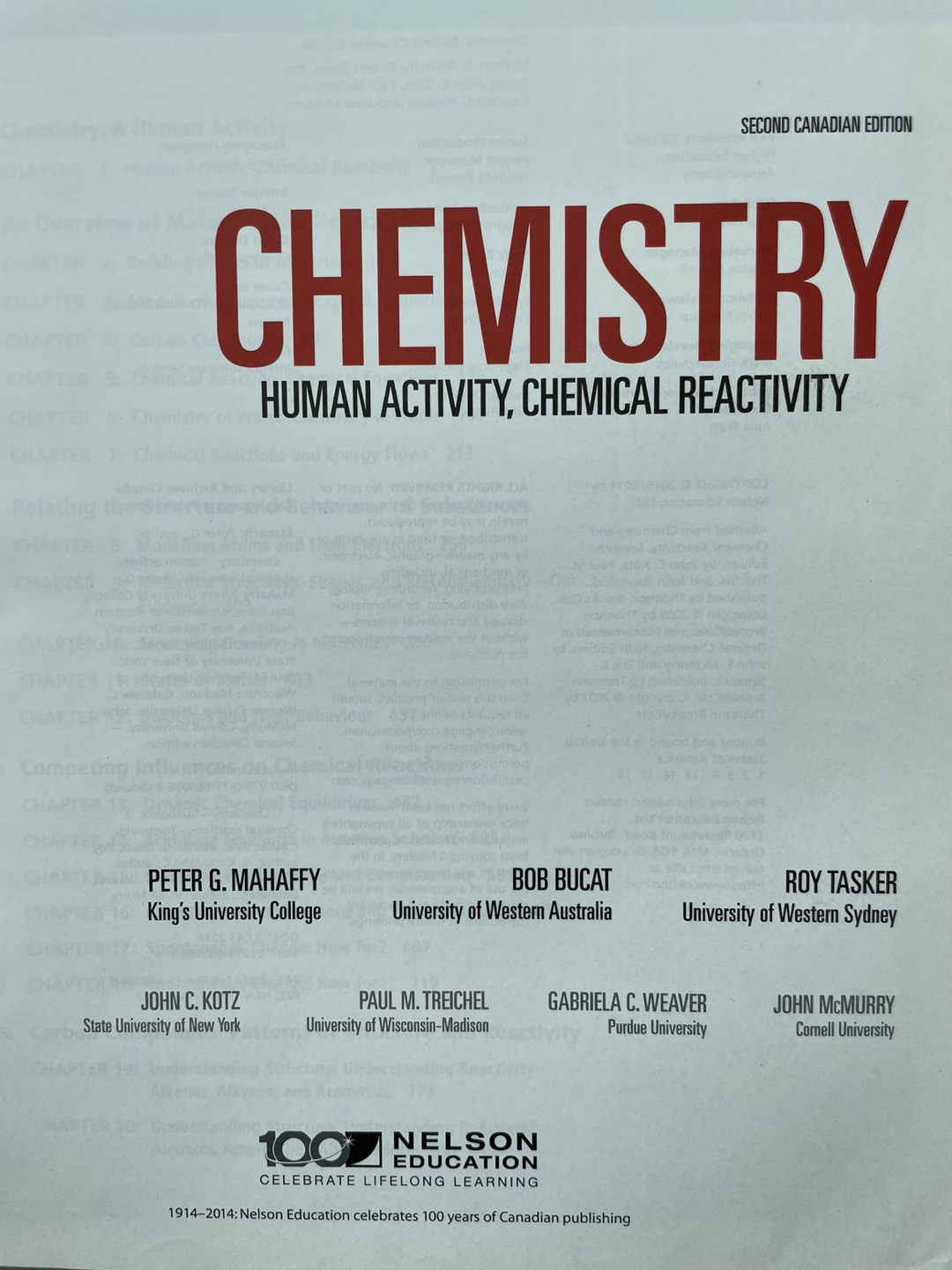 Chemistry - Human Activity, Chemical Reactivity 2nd edition image indicator(2)