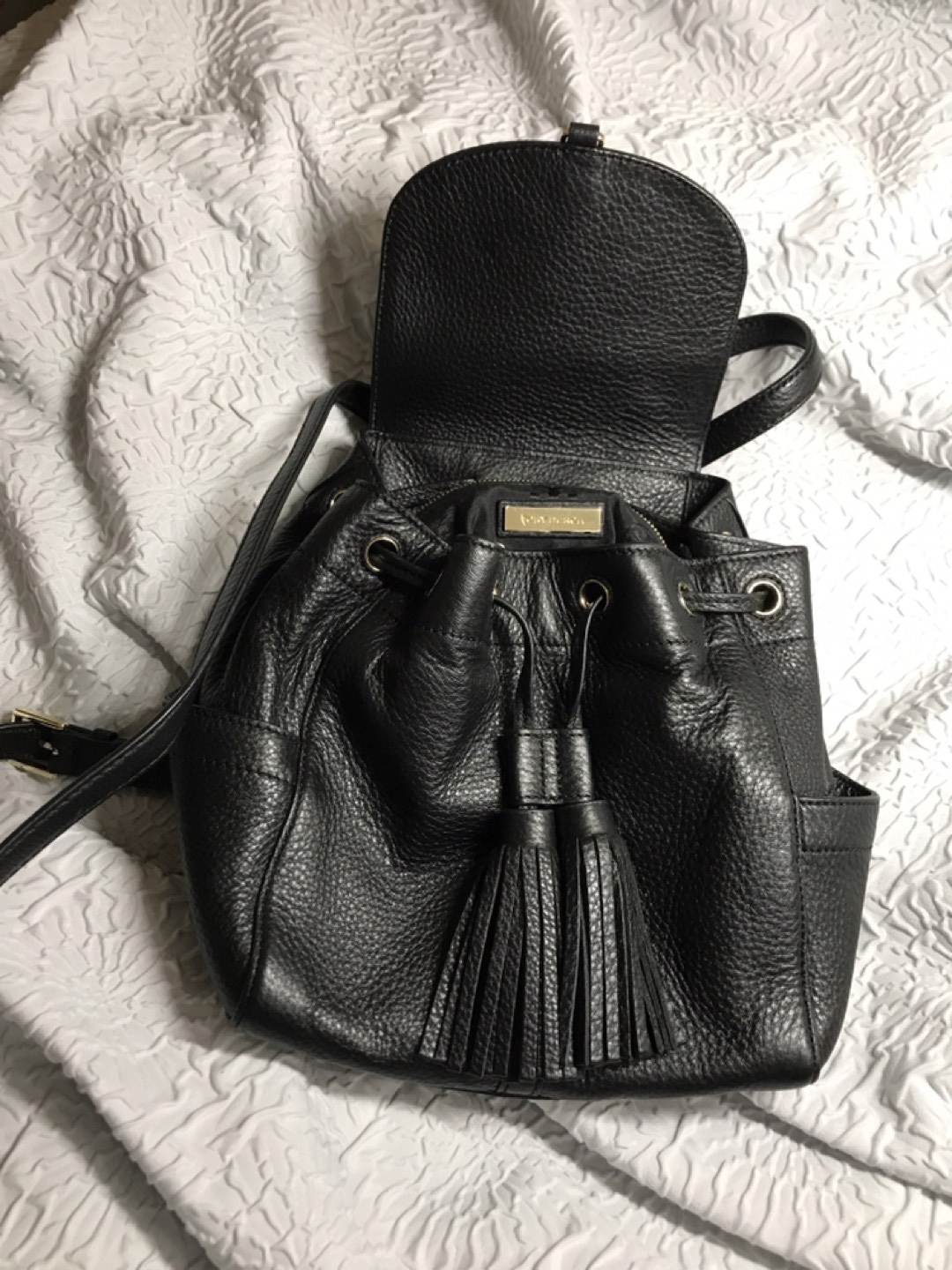 Tory Burch Theia Mini Backpack, Leather, Black, New With No Tags - photo 3