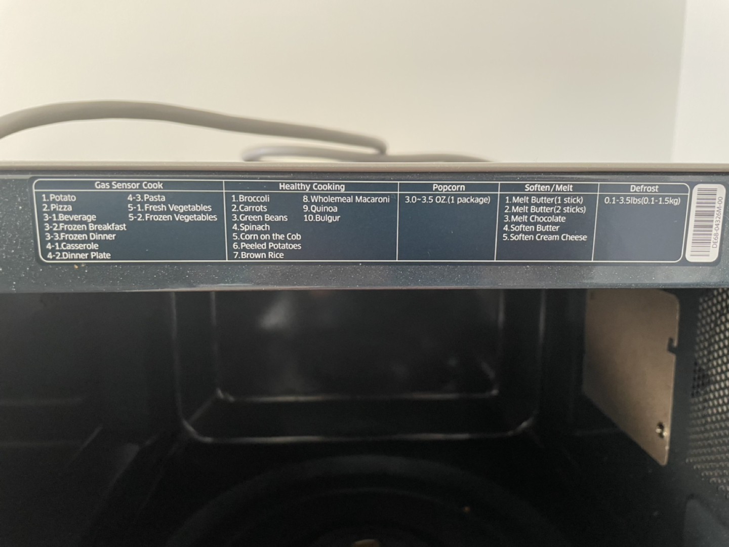 Samsung Microwave Model MS11K3000AS Like New - photo 4