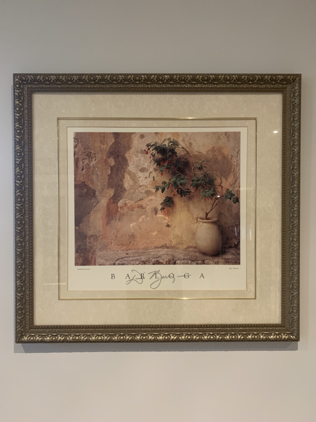 Large wood framed Barloga picture 