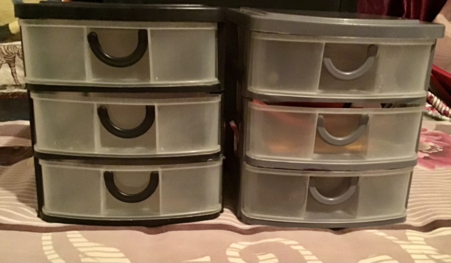 Black and grey Mini 3-Drawer Organizer  thumbnail