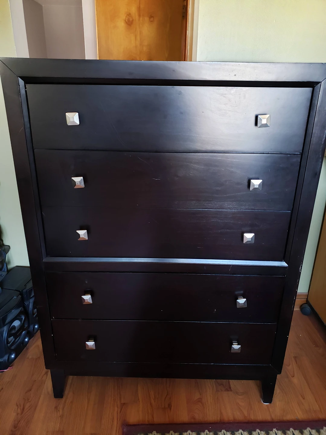 Dresser with velvet top drawer
