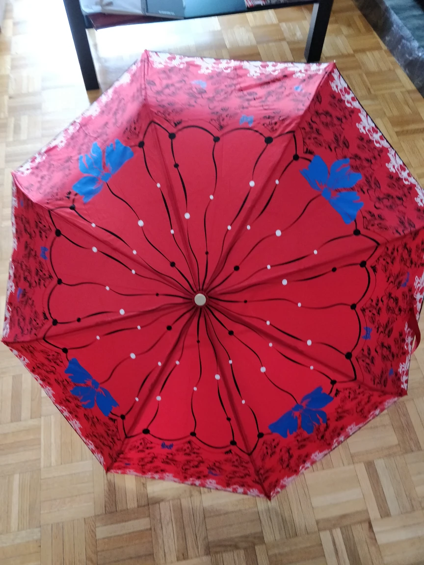 red umbrella. full automatic open / close - photo 2