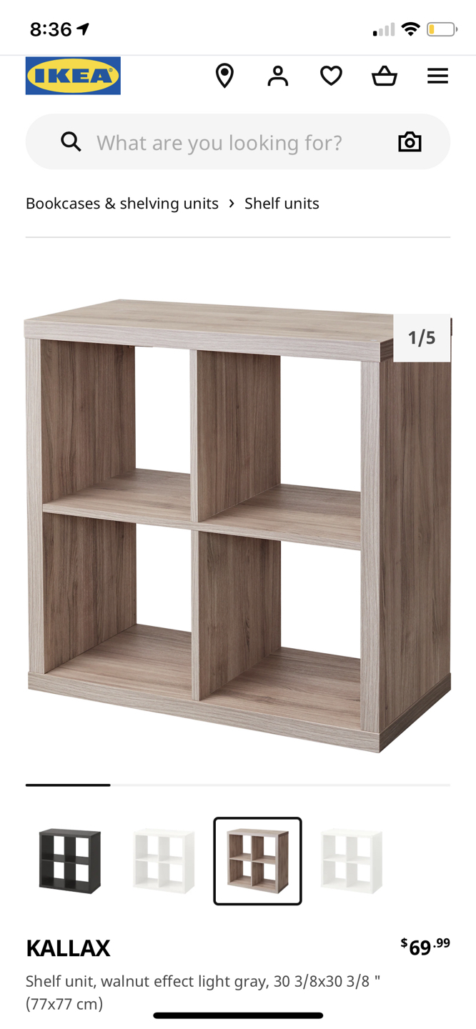 IKEA KALLAX 2x2 Walnut thumbnail