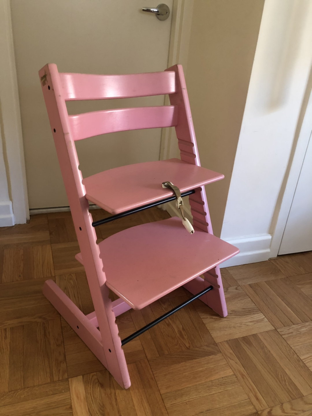 Stokke tripp trapp highchair in pink