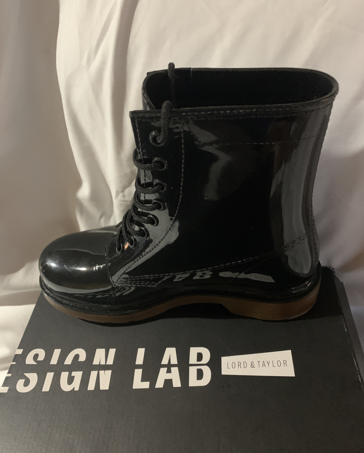 Design Lab Mist Rubber Lace-Up Boots thumbnail