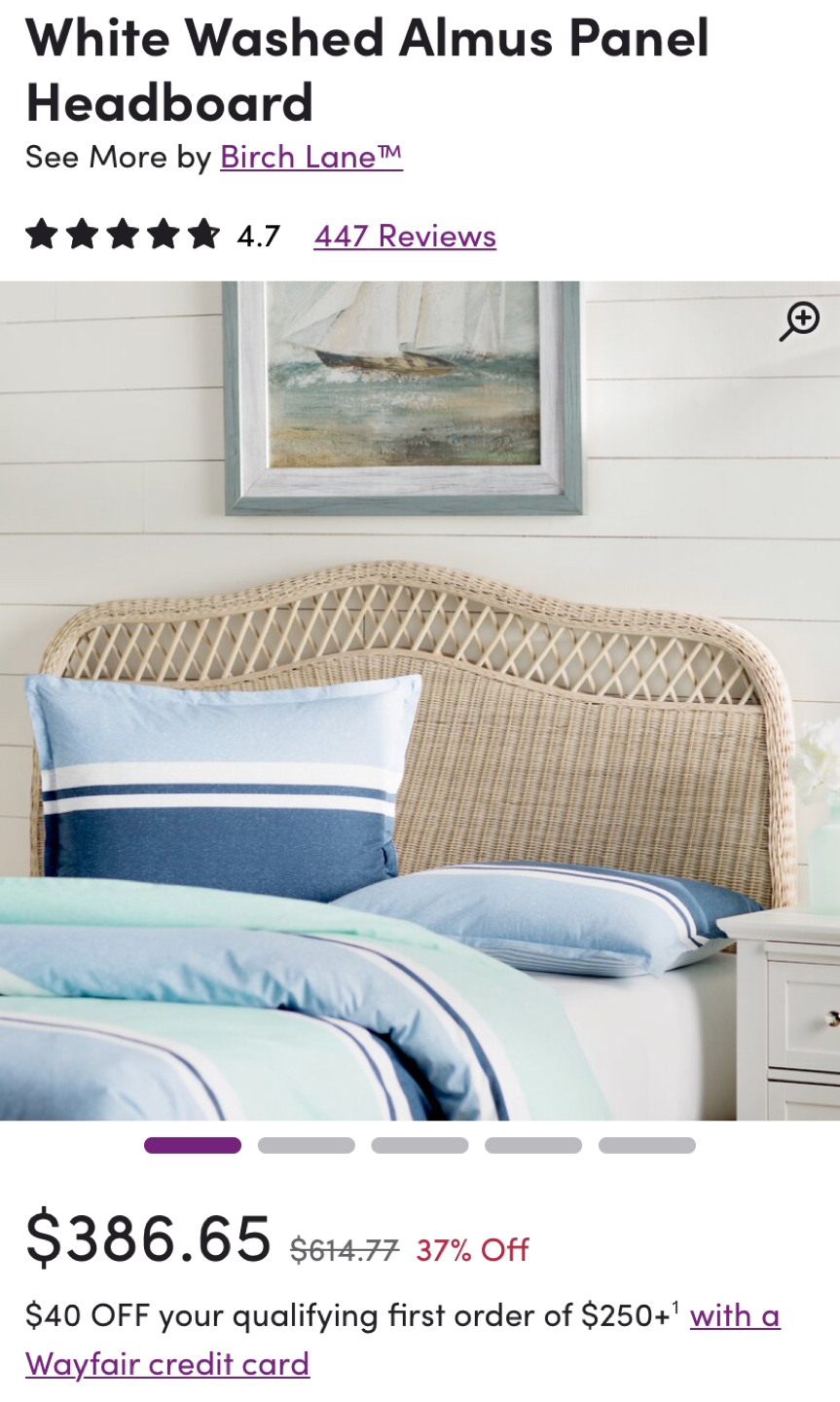 Queen Rattan Headboard - photo 4
