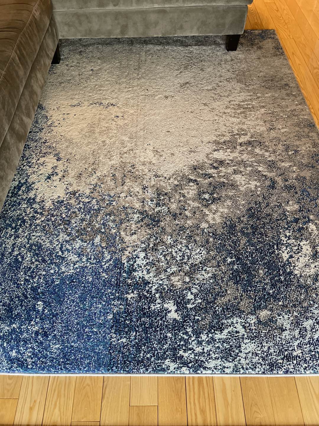 Blue/Gray Abstract Rug- 5 by 7  - photo 2