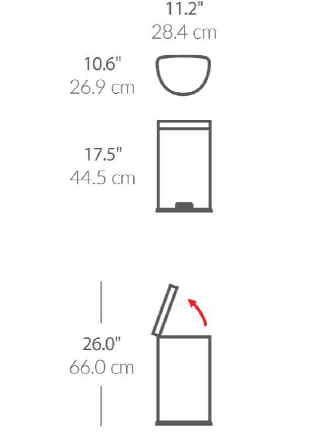 Simplehuman semi-round step can 10L - photo 2