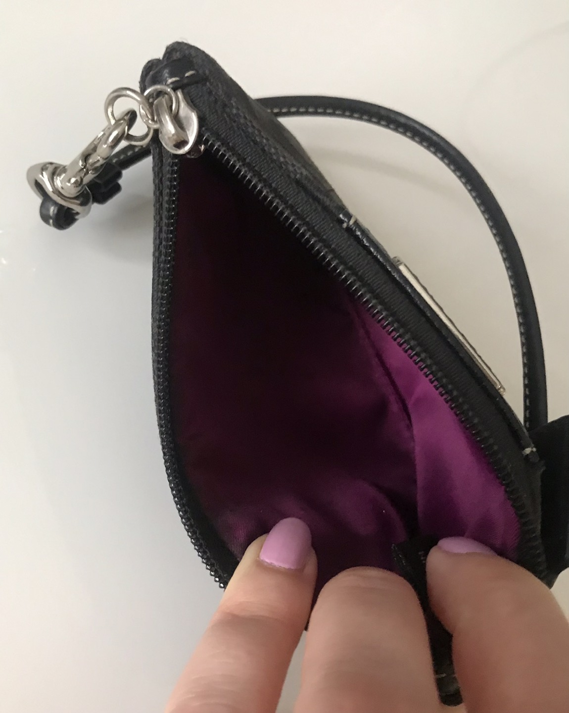 Authentic Classic Black Coach Wristlet  - photo 3
