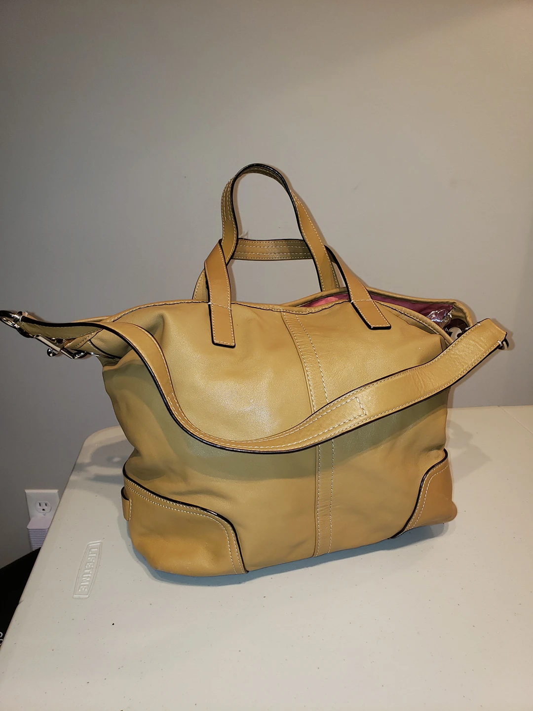 authentic leather Coach bag