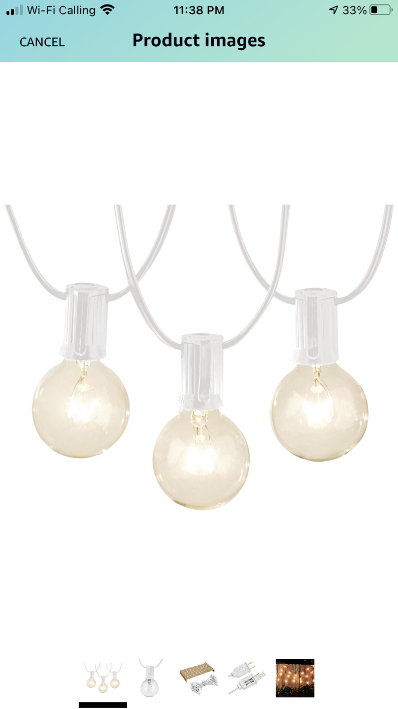 AmazonBasics Patio Light White 25’