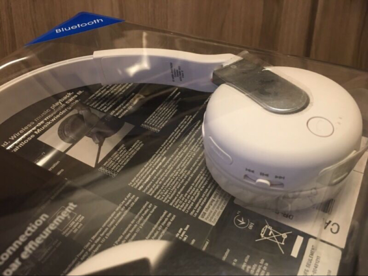 🥇USED Sony DRBTN200 Bluetooth Wireless Headset WHITE image indicator(2)