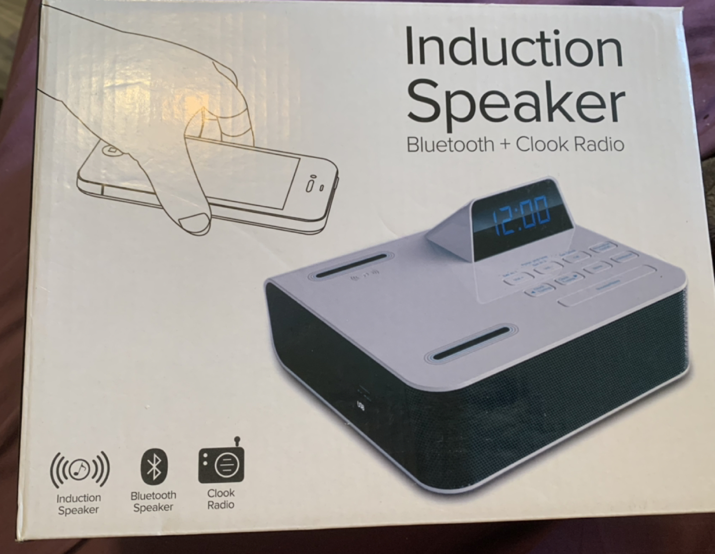 Induction Speaker Bluetooth & Clock Radio thumbnail