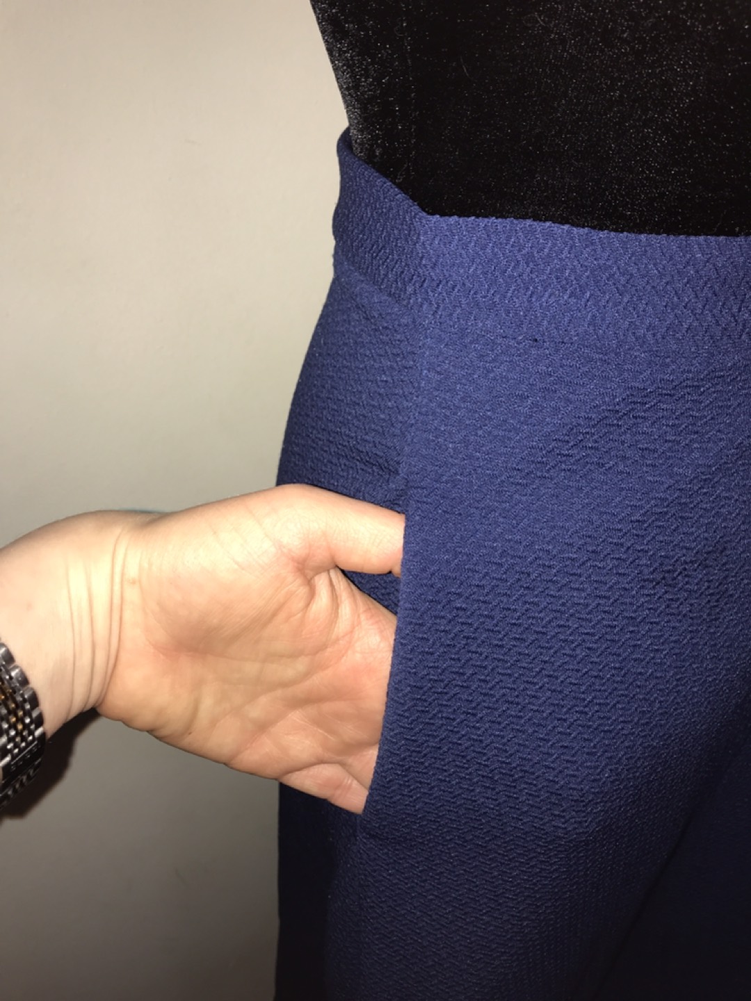 Zarina midi navy blue skirt, xs - photo 3