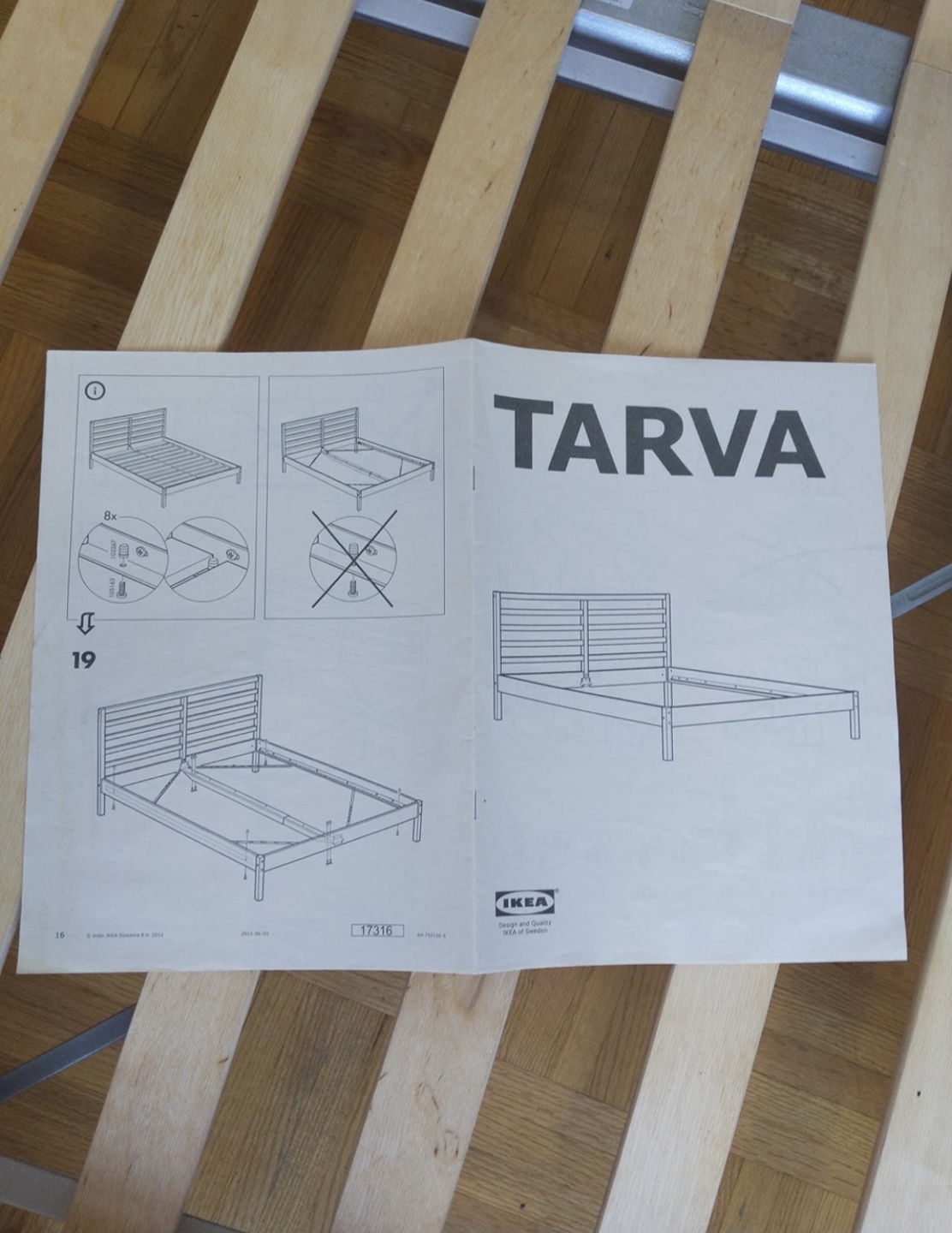 TARVA
Bed frame, pine/LuröyQueen - photo 3