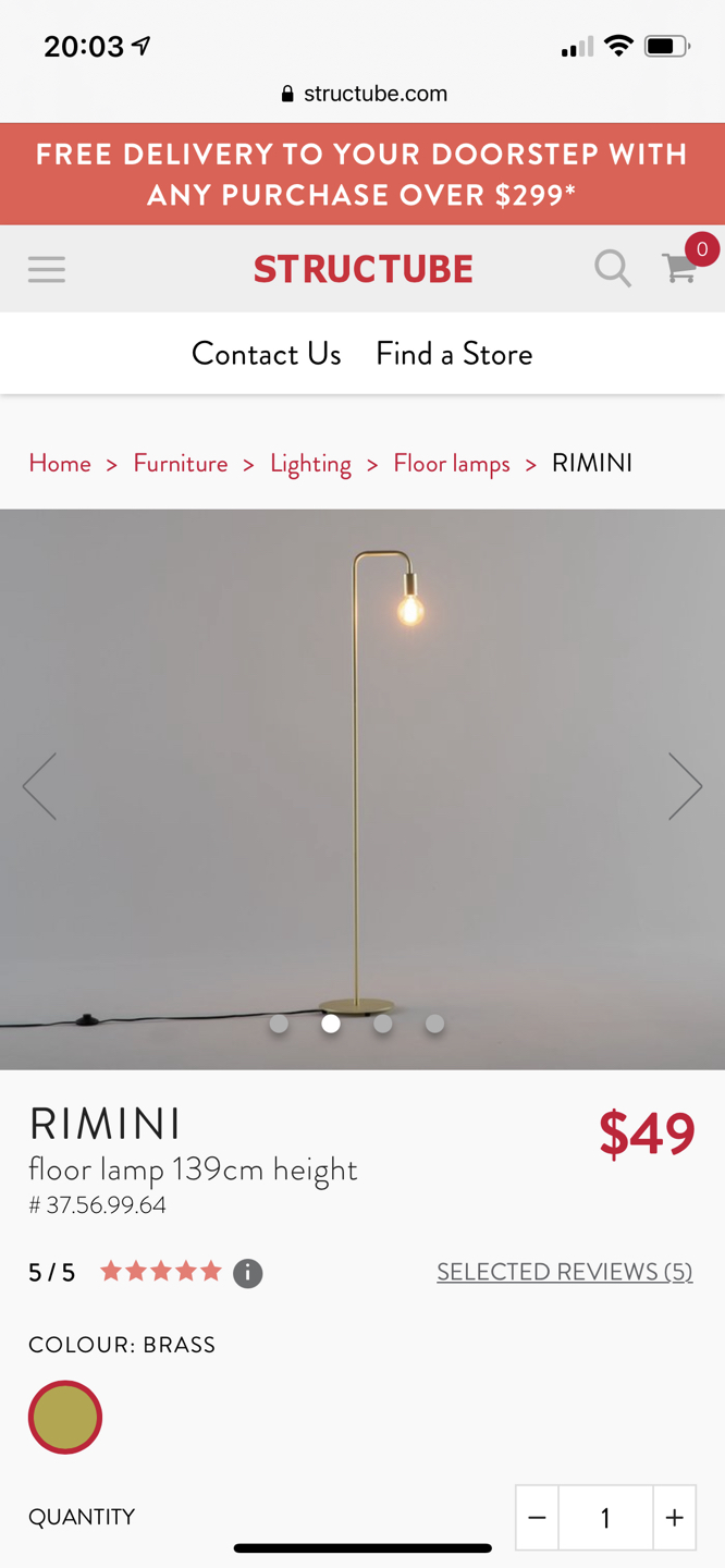 Super cheap structube Floor lamp 