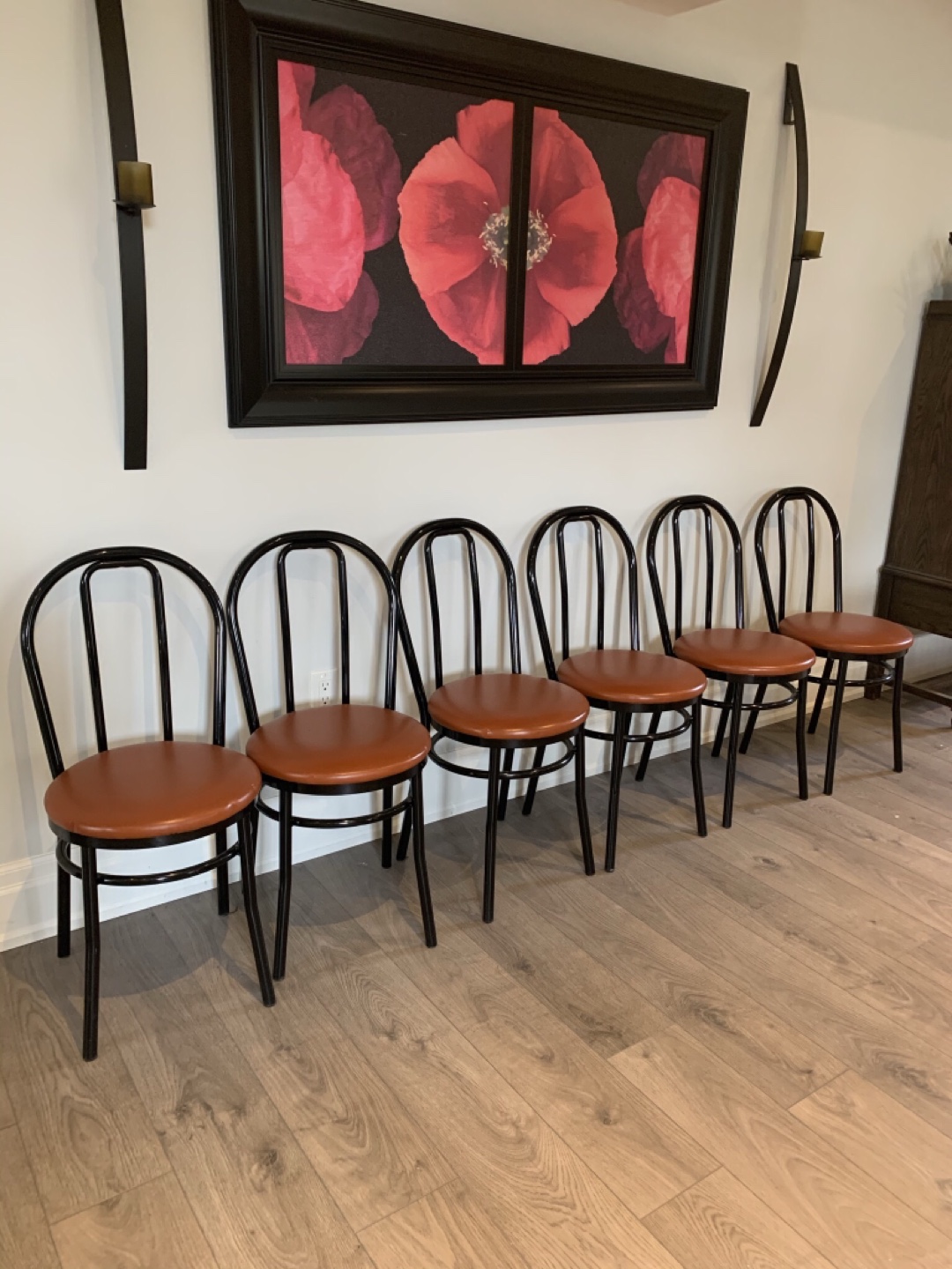 Padded Dining chairs, steel frame  - photo 2