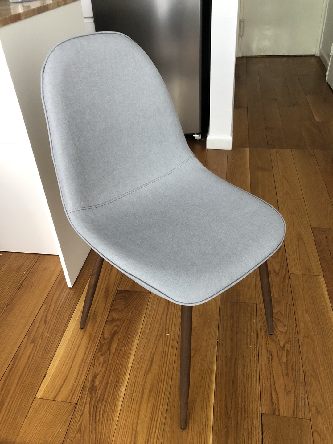 Grey mid-century modern chair 