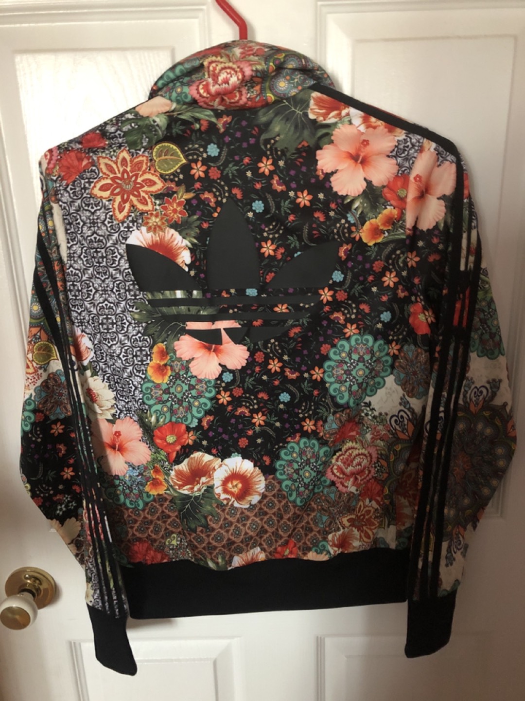 Adidas floral design zip up jacket - photo 2