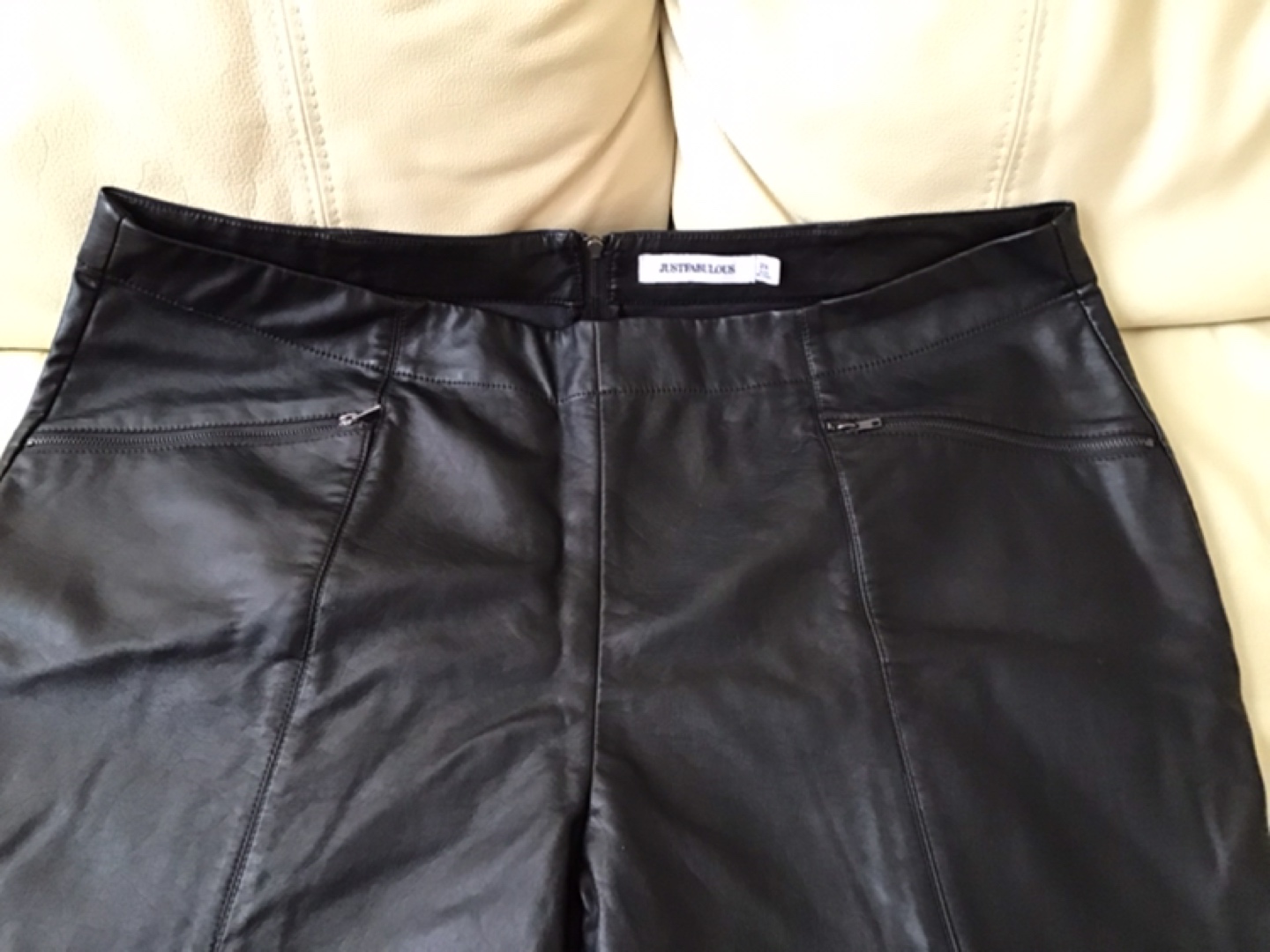 Faux leather ladies pants image indicator(3)