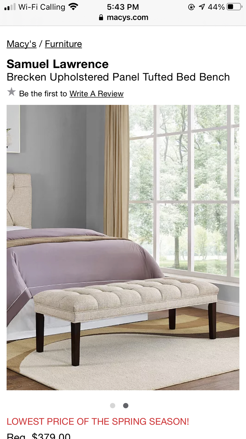 Oat color Bed bench  - photo 5