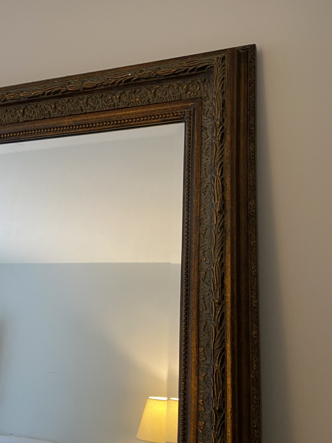 Large leaning mirror