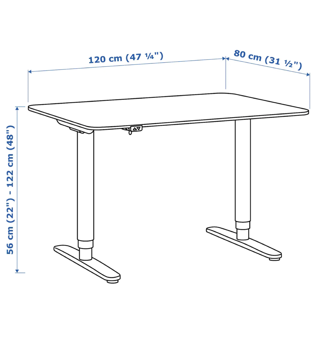 IKEA Bekant sit stand desk with Staples Berwood office chair thumbnail
