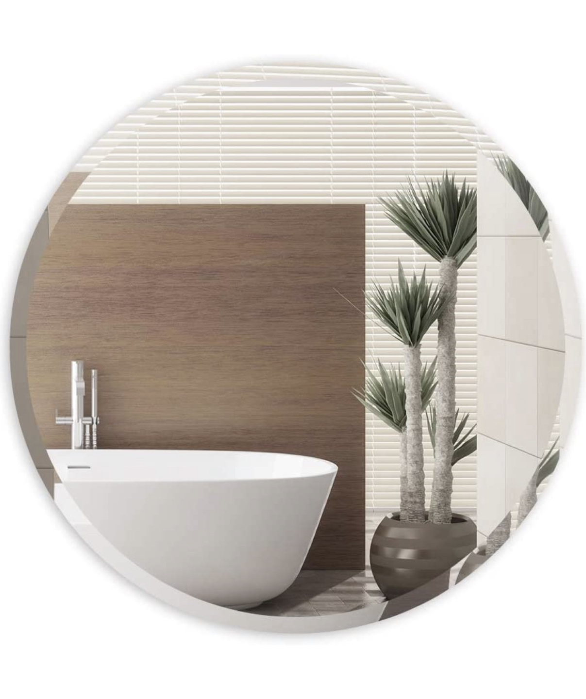 Brand new frameless round mirror  - photo 3