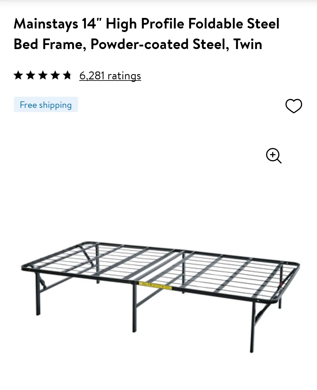 Twin iron bed frame for sale.
