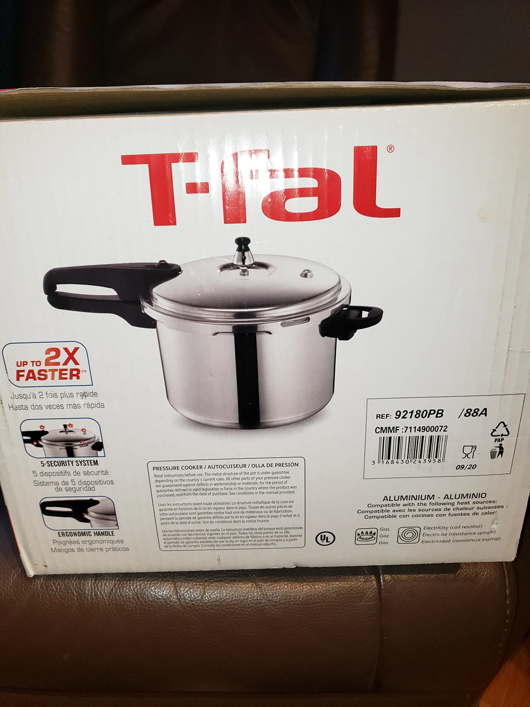 Brand new T-fal Mirro aluminium pressure cooker, 8-qt - photo 2