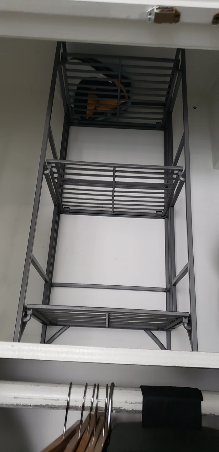 collapsible metal shelf