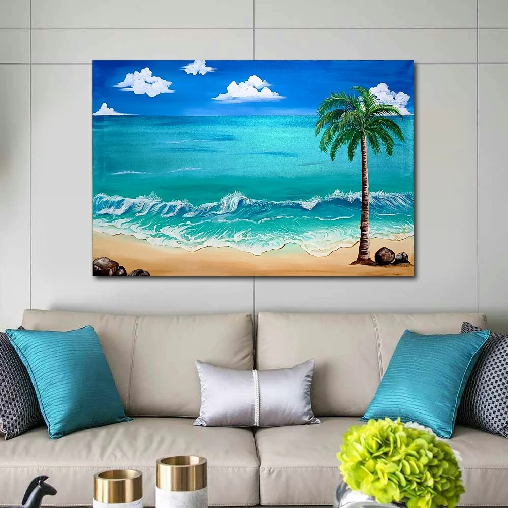 Beautiful Seascape Canvas Painting thumbnail