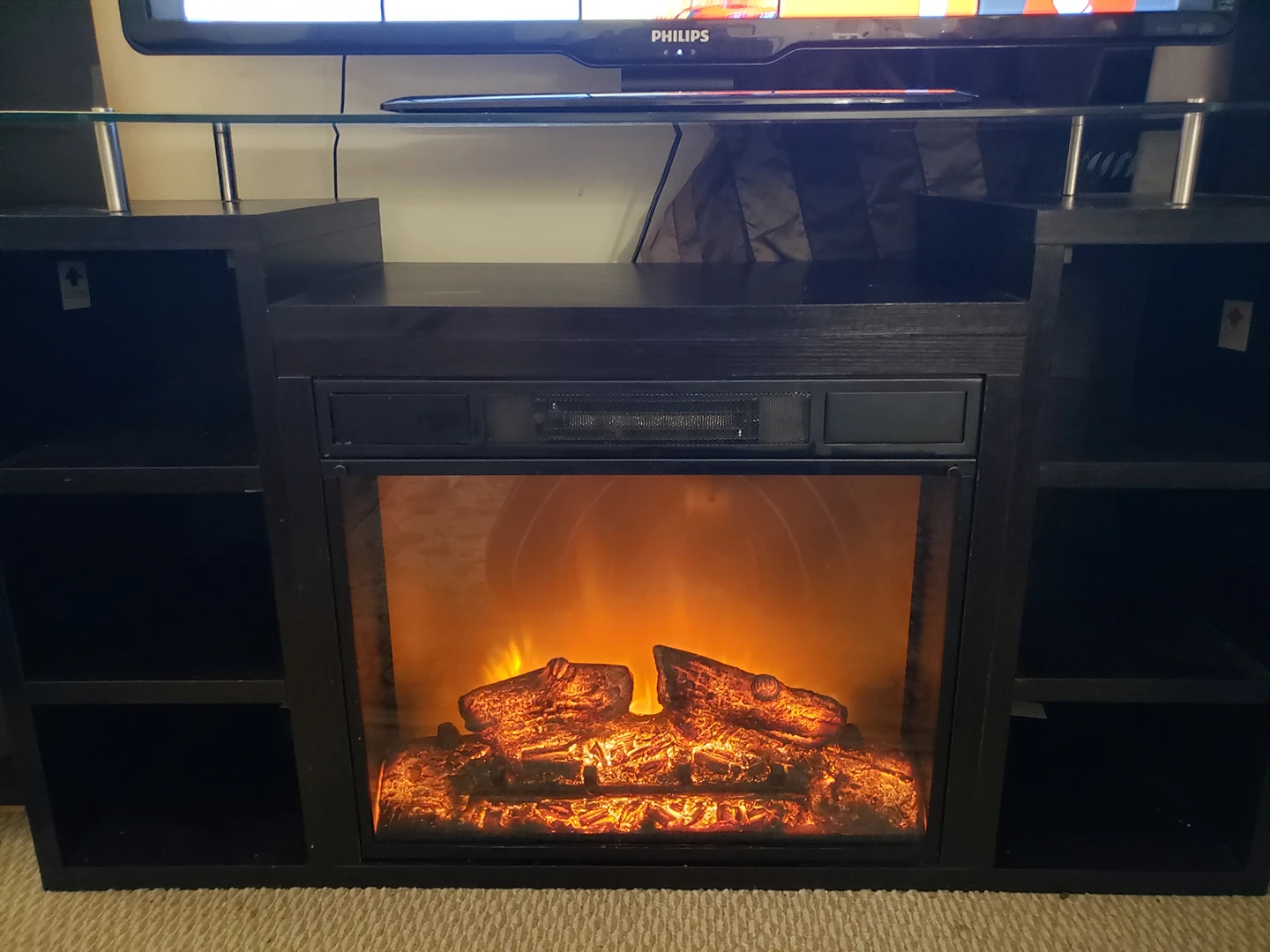 Tv stand with fireplace - photo 5