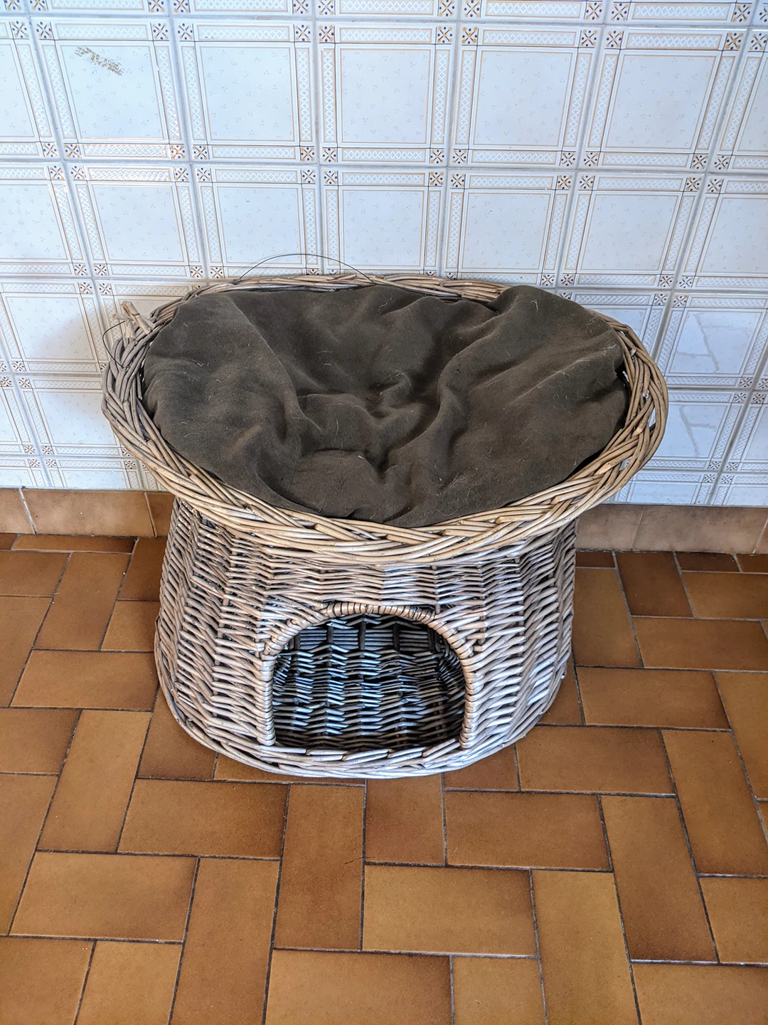 Double Decker Rattan Cat Bed - photo 2
