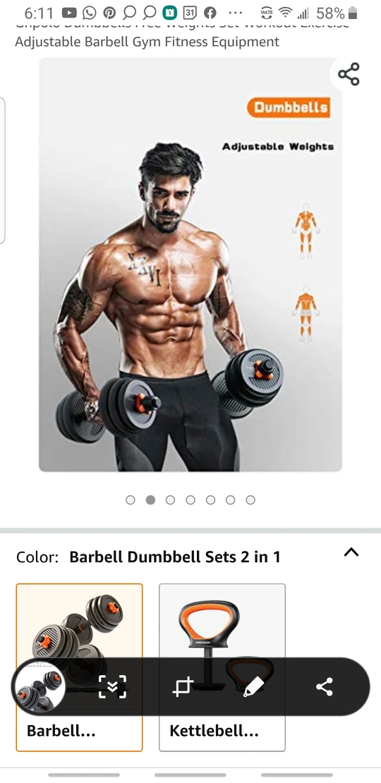 MULTIFUNCTIONAL DUMBBELL AND BARBELL WEIGHT SET, HOME GYM!! - photo 2