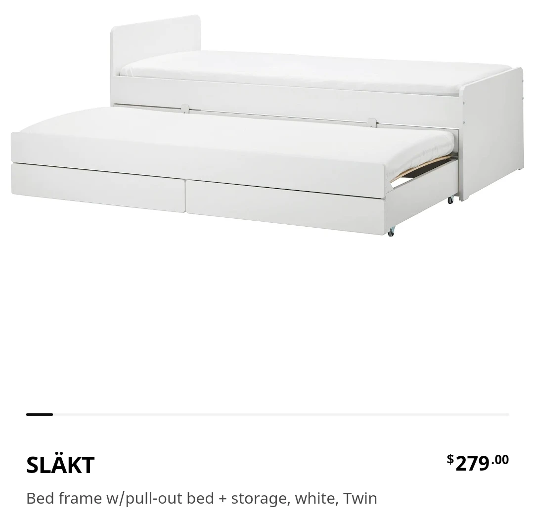Single bed frame with second pullout frame - photo 4