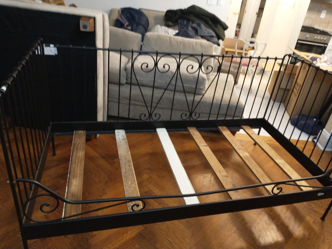 Twin size day bed (includes box spring and new mattress) - photo 5