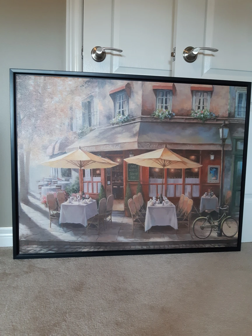 Large restaurant framed  canvas