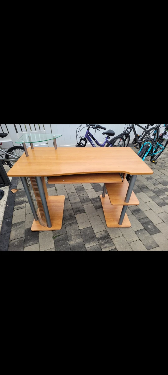computer & office desk , solid wood very good condition - photo 2