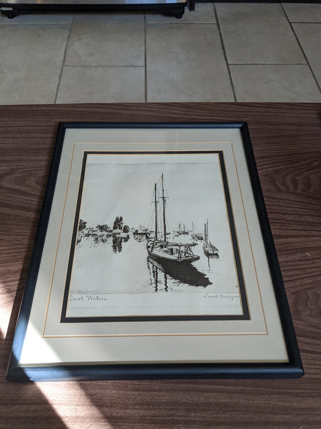 "Quiet Waters" by Lionel Barrymore Framed Print thumbnail
