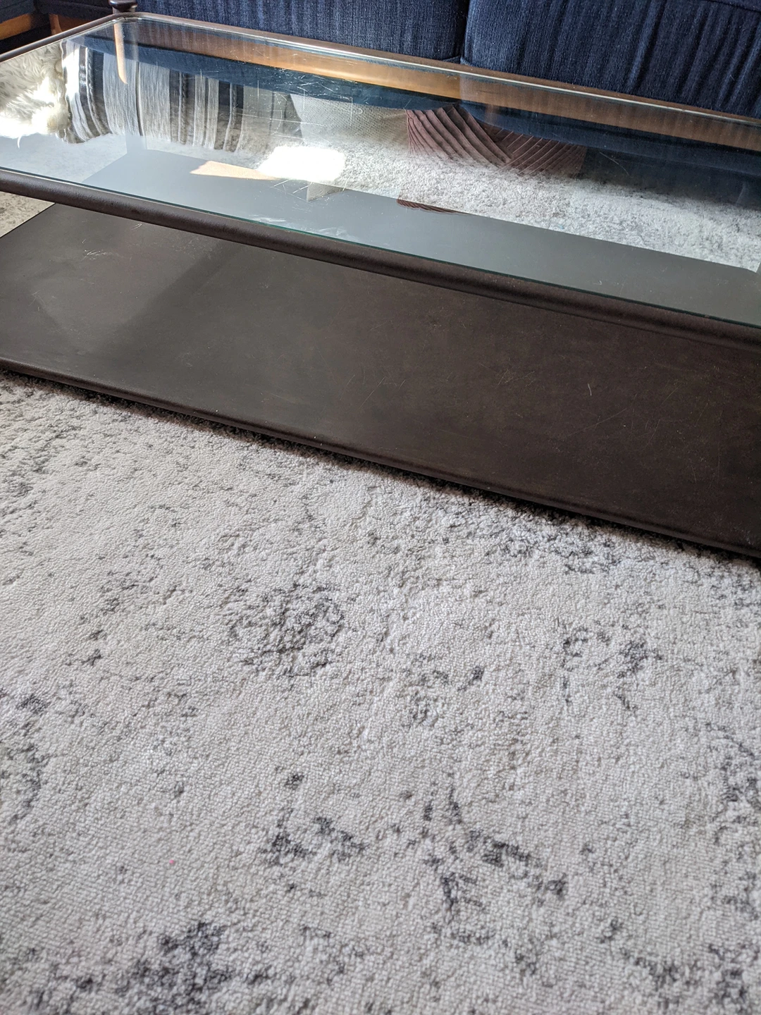 Glass Top Modern Industrial Coffee Table - photo 5