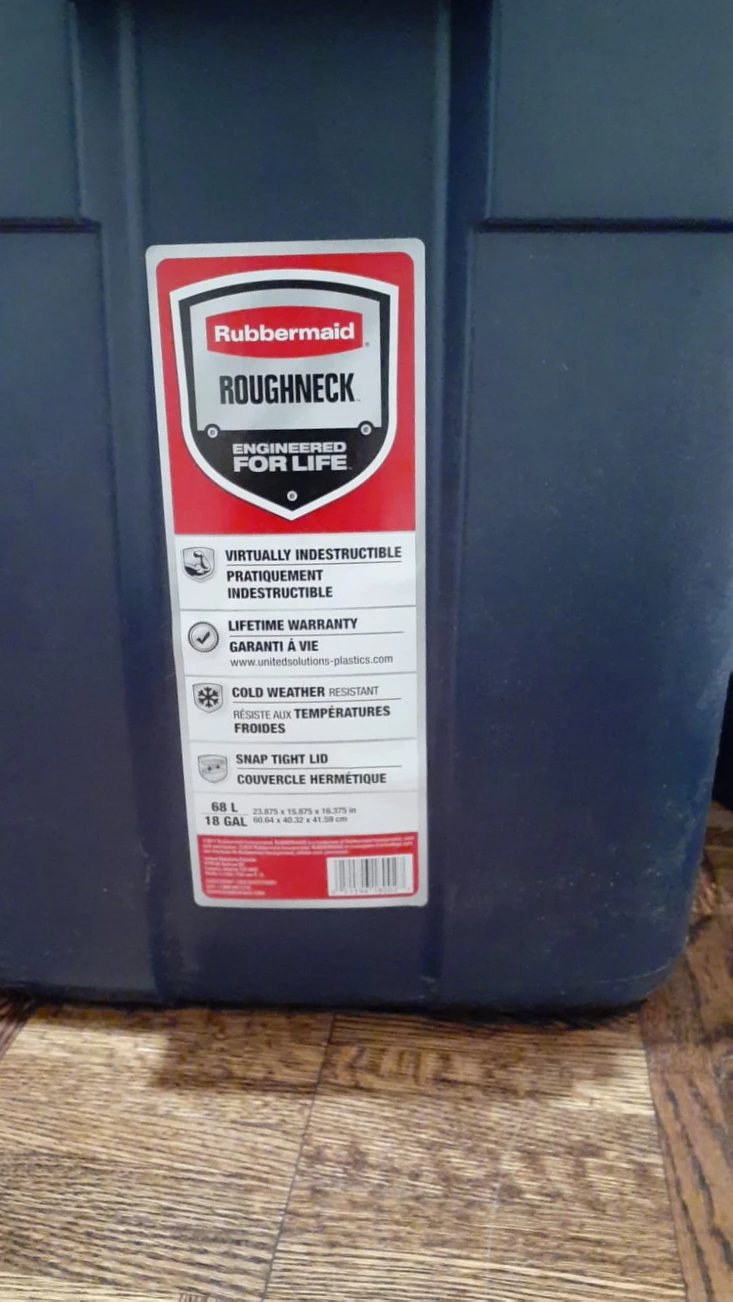 3 Rubbermaid Roughneck️ Storage Totes 18 Gal - photo 2