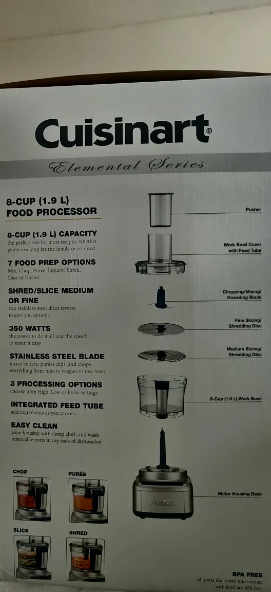 Brand NewCuisinart 8 cup Food processor