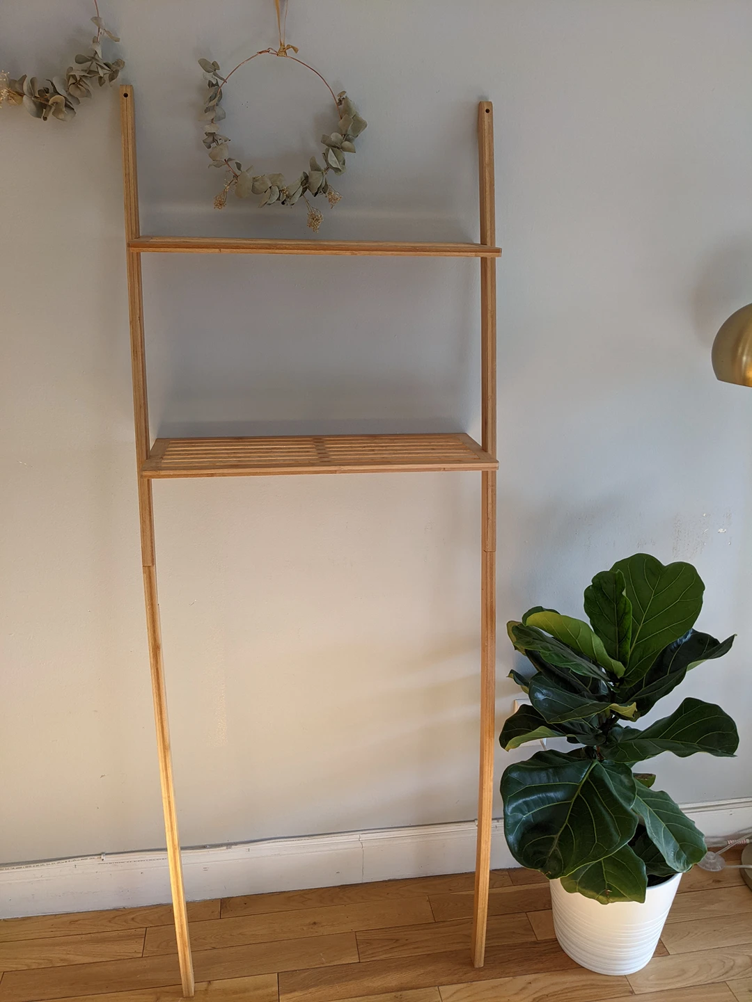 Bamboo Over Toilet Bathroom Storage Shelf - photo 4