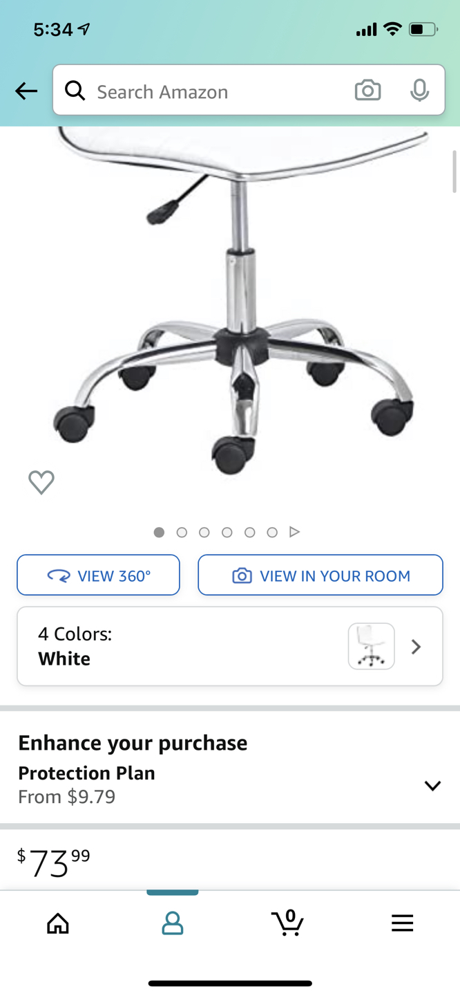 White chair with wheels - photo 2
