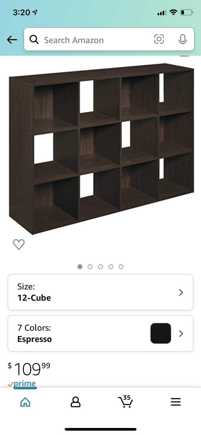 12-cube storage organizer