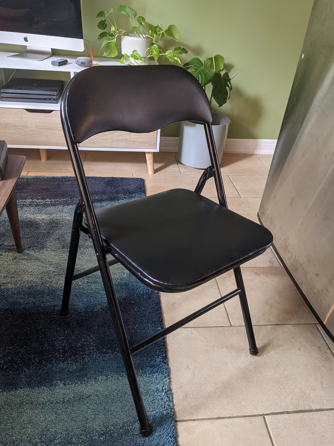 Cushioned Metal Folding Chair